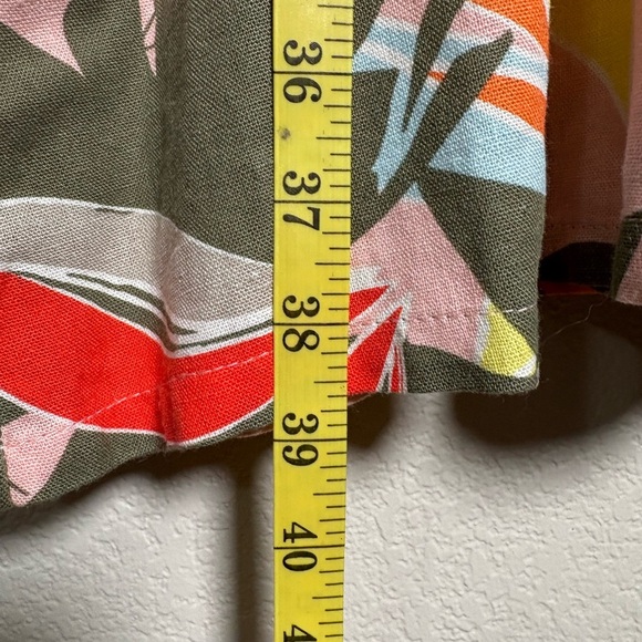 Soft Works Linen Blend Sleeveless Pink Floral, Tropical Dress w Pockets. XXL - Picture 4 of 10